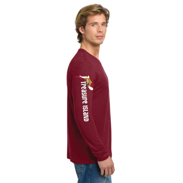 Long Sleeve Flag Shirt Maroon - Side