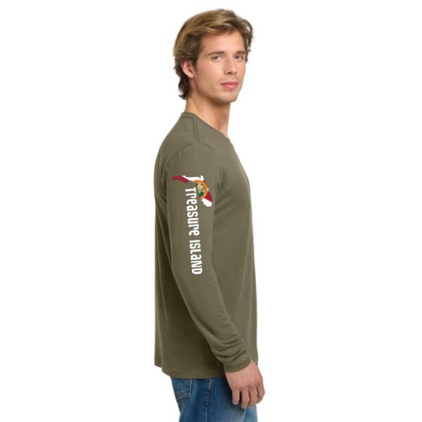 Long Sleeve Flag Shirt Olive Side