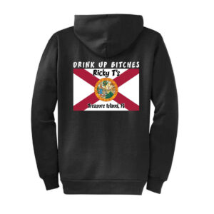 Zippered Hoodie Flag 2 Black B